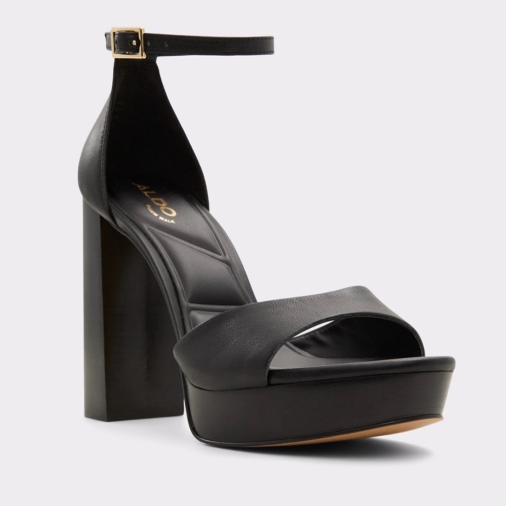 Aldo Black Platform Sandals